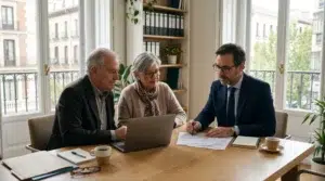 Abogado tributario explicando los impuestos e IRPF aplicables a la venta de la nuda propiedad de una segunda residencia en Madrid.